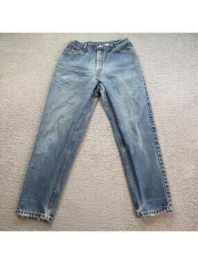 Vintage Levis 550 Relaxed Fit Tapered Leg Jeans 29 Made In USA Light Wash Y2K
